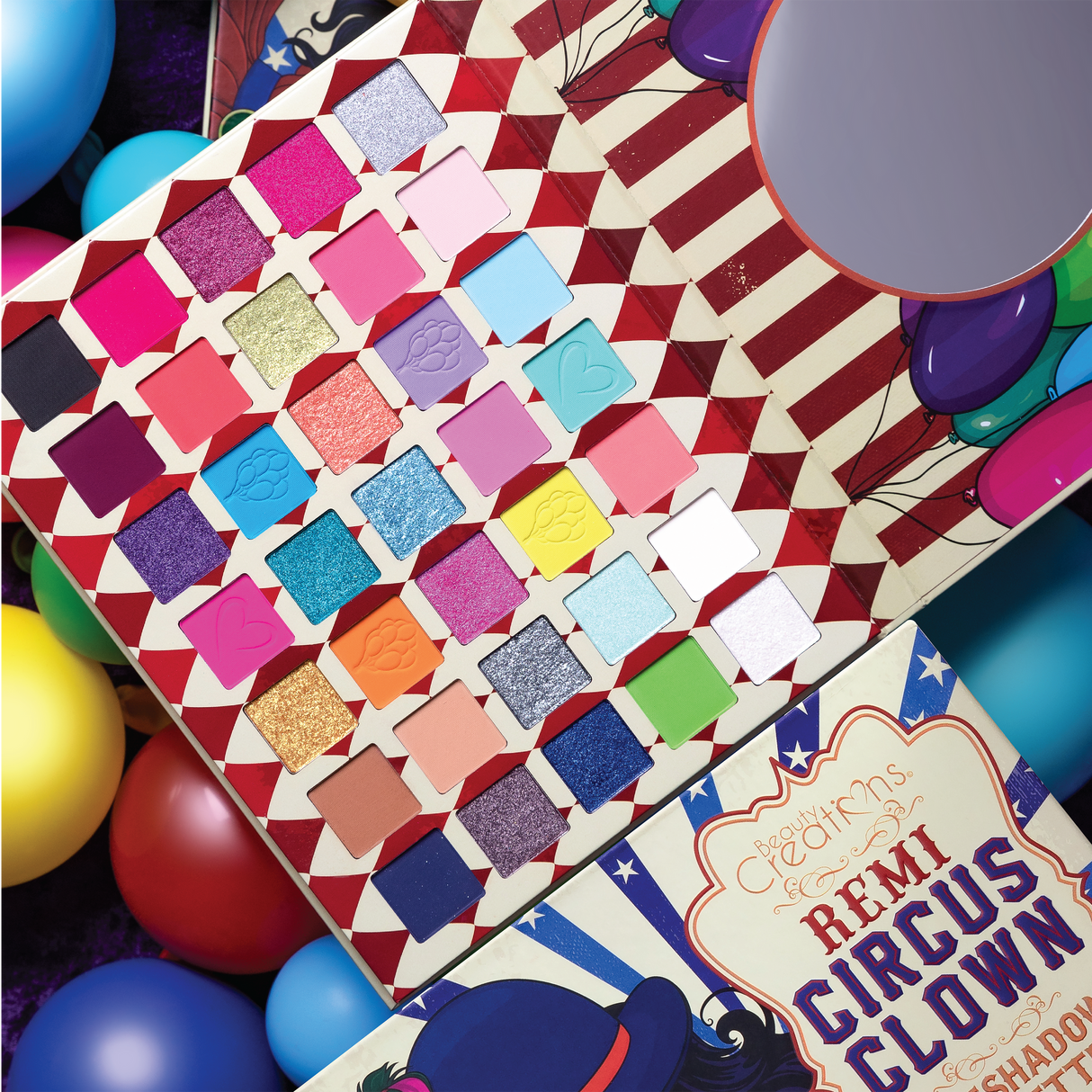 BEAUTYCREATIONS Remi Circus Clown Paleta de Sombras 35 Tonos