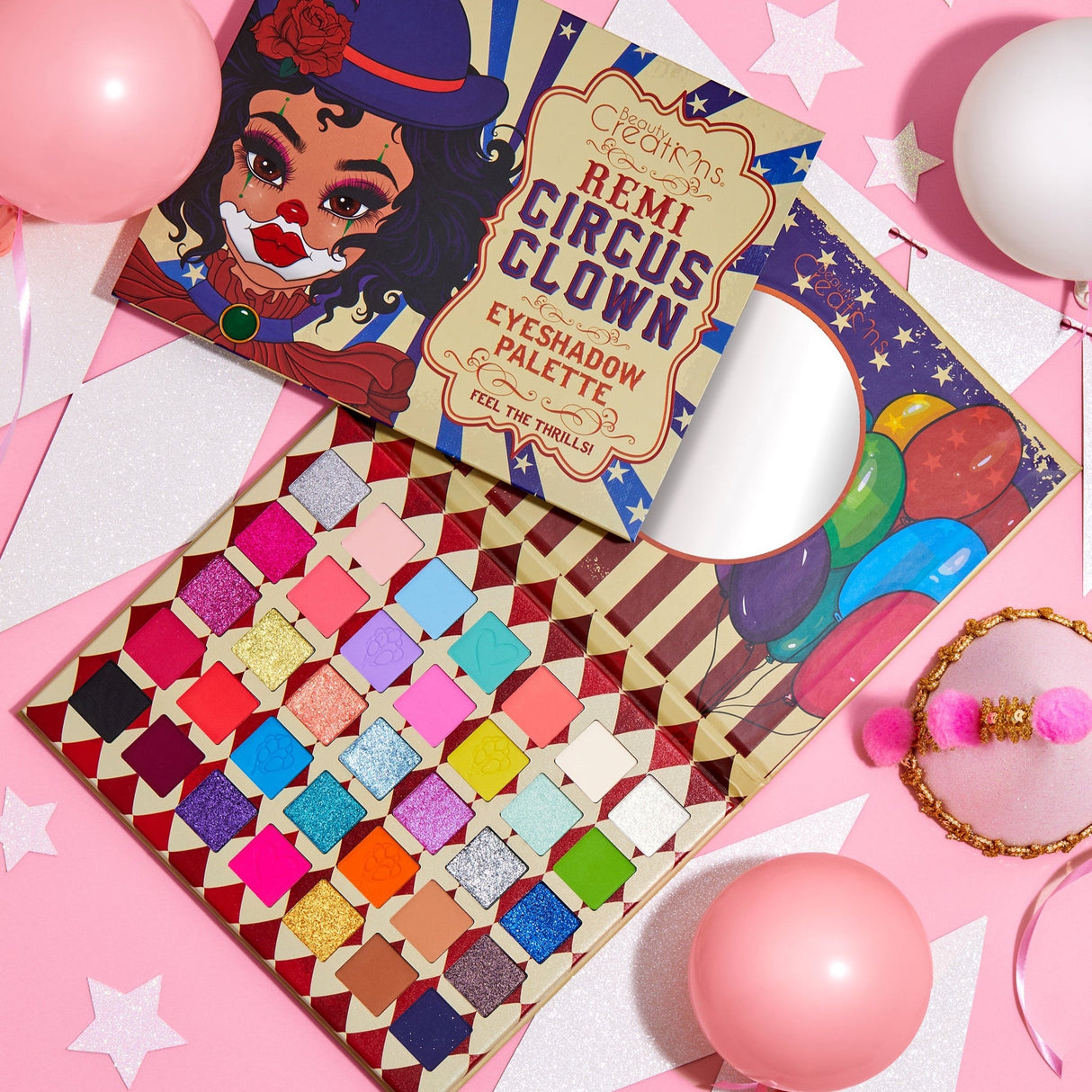 BEAUTYCREATIONS Remi Circus Clown Paleta de Sombras 35 Tonos