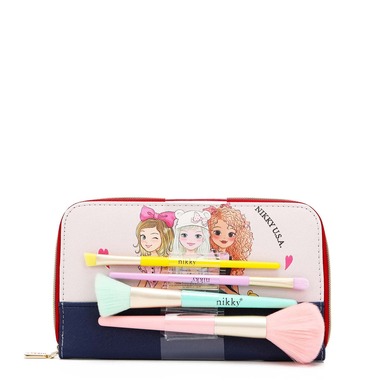 Makeup Brush Set With Pouch Set De Brochas De Maquillaje Con Estuche