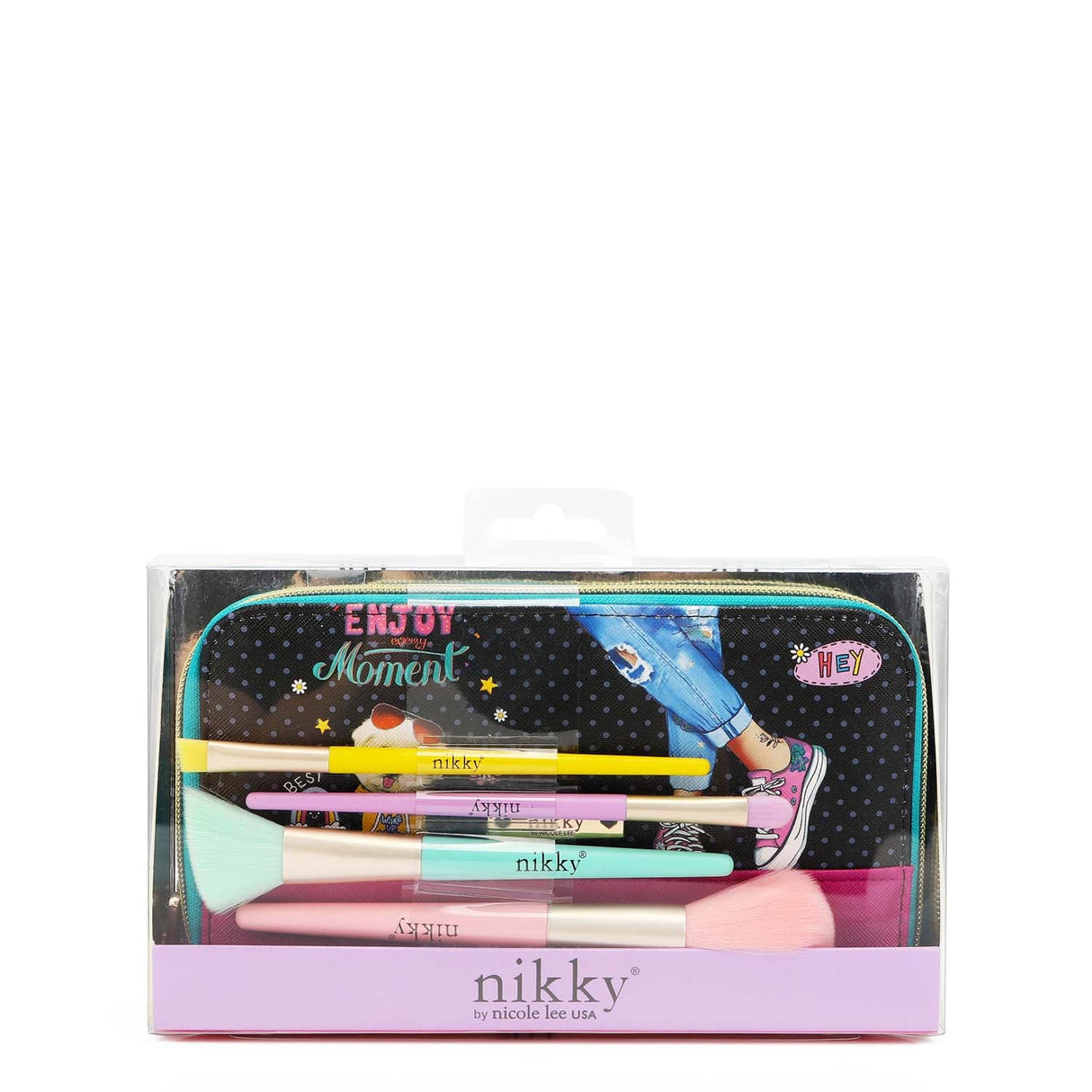 Makeup Brush Set With Pouch Set De Brochas De Maquillaje Con Estuche