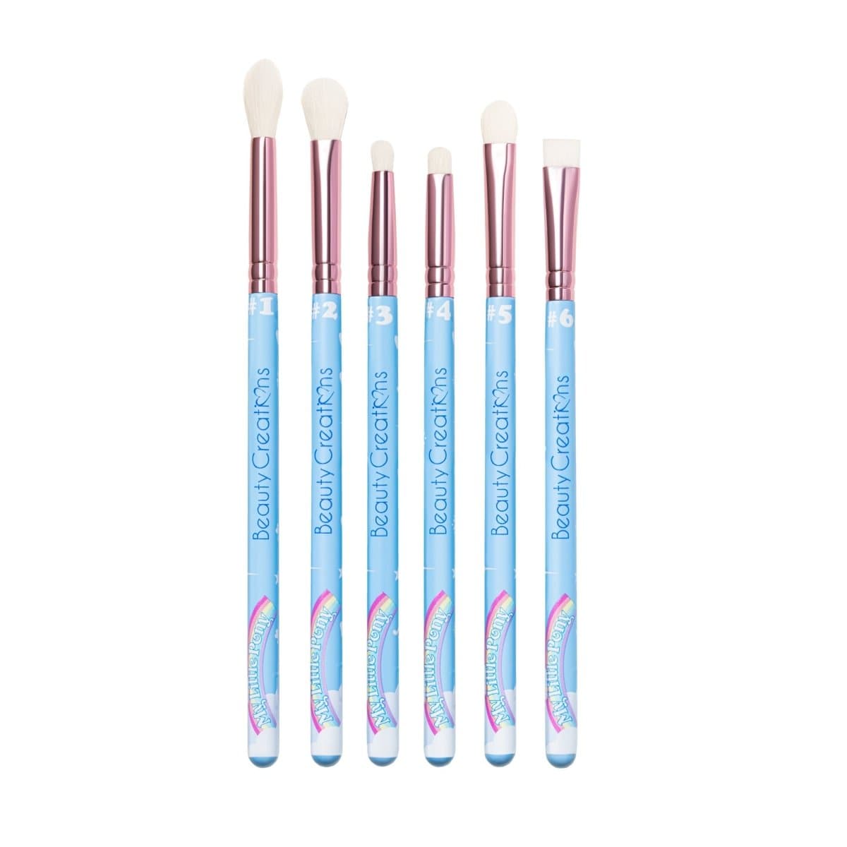 Beauty Creations x My Little Pony "Rainbow Magic" 6 Piece Eye Brush Set