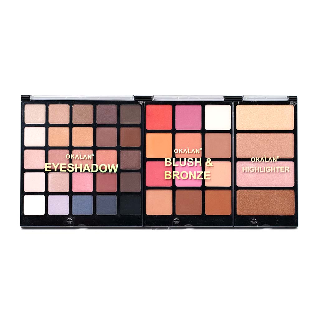 OKALAN Pro Makeup 41 Eyeshadow Palette Blush and Bronze