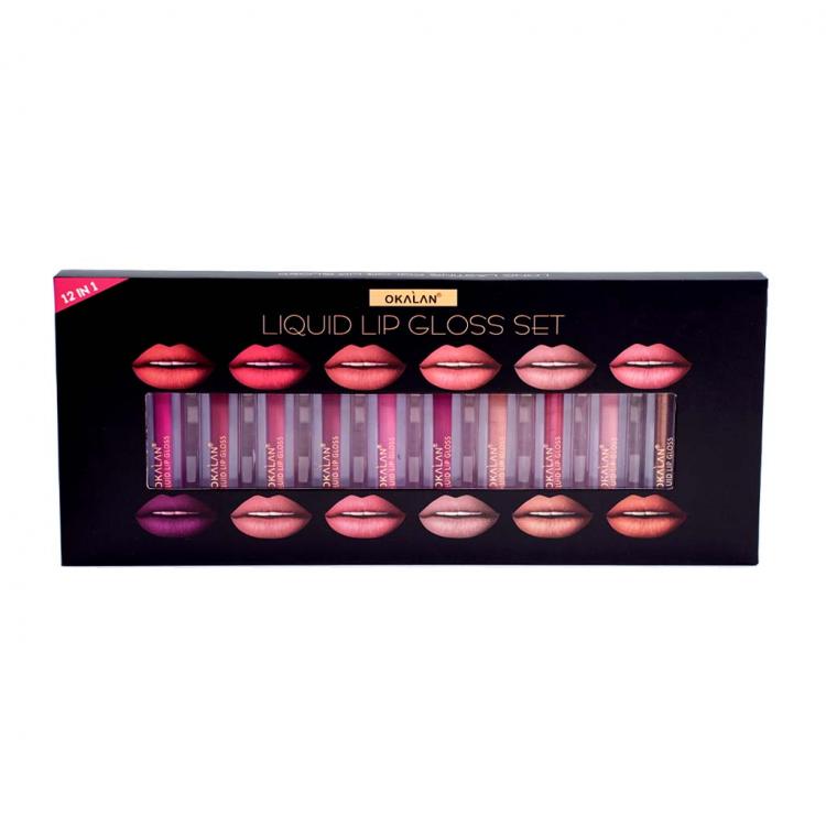 OKALAN Liquid Lip Gloss Set Long Lasting Color