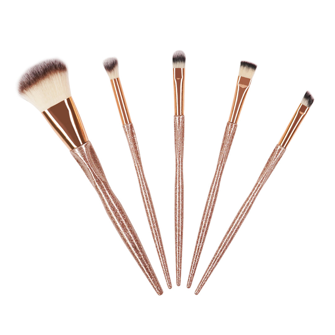 SHE Deluxe Set de Brochas 5 pc Rose Gold